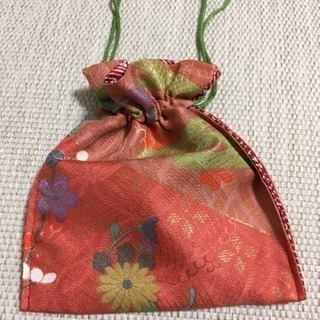 和柄の巾着（小）の画像