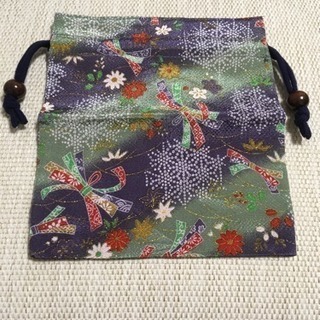 和柄の巾着（大）