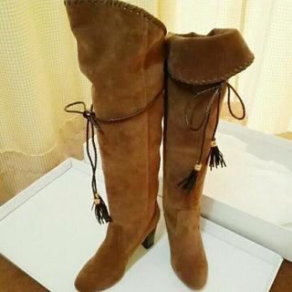 ニーハイブラウンブーツ👢