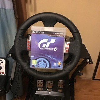 【カーレースゲームセット】ハンコン(ロジクールG27)+ホイールスタンド+GT6の画像