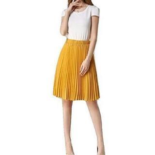 【美品】膝丈プリーツスカート カラーバリエーション豊富 かわいい