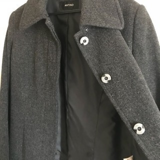 ANTINO ダークグレー ロングコート オフィスカジュアル 綺麗めおしゃれ 売り切り　クリーニングタグ付き　NO.7571-0013の画像