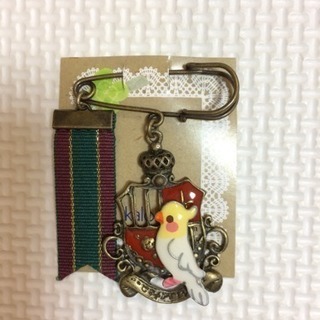 kalos 小鳥ブローチ 新品未使用/ハンドメイド インコの画像
