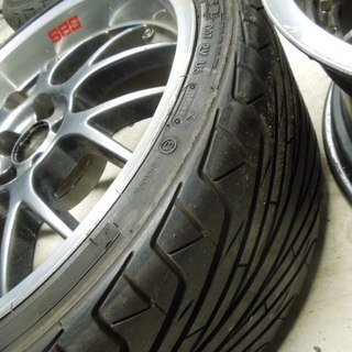 BBS 19インチ 4本 9J19 114.3 5穴 ＋40 センターハブ70mm 4本　程度並　赤キャップつき