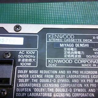 ケンウッドステレオカセットデッキ　Ｘ－ＳＥ７　部品取り用の画像