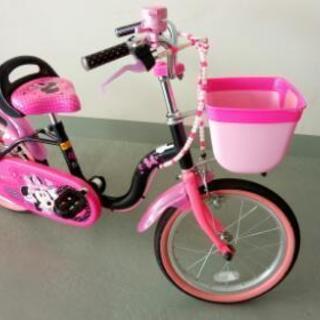 ミニーマウス　ラブデコ　16インチ　自転車の画像