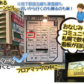 【北海道・札幌市・すすきの】コミュニティーBar 札幌で飲もう!!の明るいスタッフ募集!! 働きながら新しい繋がりを作りませんか!?の画像