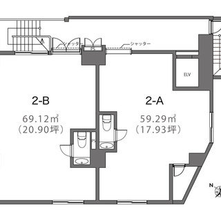 店舗事務所（２階 17.93坪）徒歩3分　エスタシティ2-A - 不動産