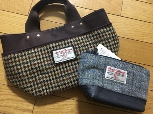 ハリスツイード トートバッグ\u0026ポーチ