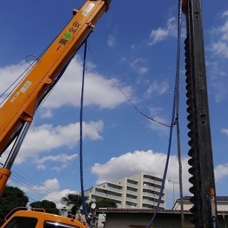 アボロン工法／建柱車　手元作業員の方大募集中です。の画像