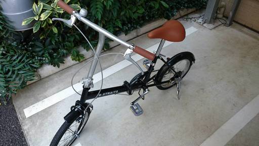 B-STRAITS 折りたたみ自転車 ブラック B-STRAITS】 折りたたみ自転車ちょい乗り用コンビニバイク