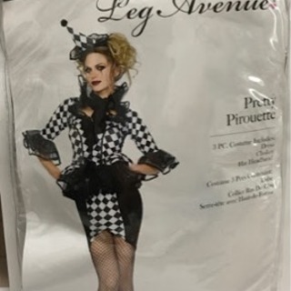 新品 Leg Avenue レッグアベニュー セクシーピエロ 格子模様 イベント ハロウィン 仮装 V系 ゴスロリ 衣装 コスプレ コスチュームの画像
