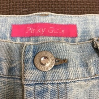 ★ピンキーガールズ★裾レースデニムスカートの画像