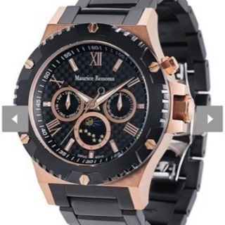 モーリス・レノマ MR-1470 時計（ルーアン）BLACK/ROSE GOLD クオーツ メンズ 正規輸入品]の画像