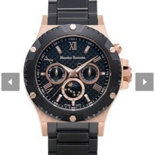 モーリス・レノマ MR-1470 時計（ルーアン）BLACK/ROSE GOLD クオーツ メンズ 正規輸入品]の画像