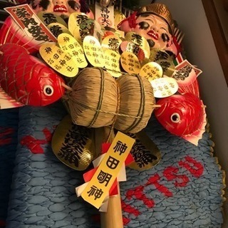 【商談中】神田明神 豪華 熊手、10万円の品、高さ120cm、幅67cm、厚さ15cmくらいの大きな熊手の画像