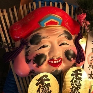 【商談中】神田明神 豪華 熊手、10万円の品、高さ120cm、幅67cm、厚さ15cmくらいの大きな熊手の画像