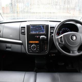 【自社ローン対応】実走行：ワゴンR スティングレー ナビ/テレビ/DVD/プッシュスタート/シートカバー☆LINE問い合わせ可能☆現車確認可能の画像