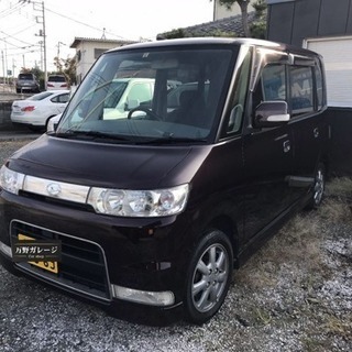 タントカスタムＸ　パープル　車検30年9月　社外ＨＤＤナビ