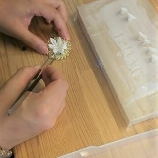 江戸つまみ細工　体験教室　よみうりカルチャー　の画像