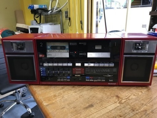ナショナル　ダブルカセット　RX-C66　昭和レトロ　音出しOK