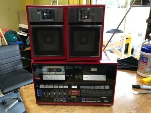 ナショナル　ダブルカセット　RX-C66　昭和レトロ　音出しOK