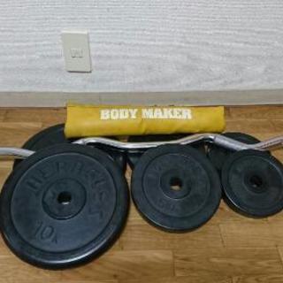 BODYMAKER バーベルセット ラバープレート6枚35kg