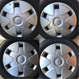 スズキ　HA24S　アルト　純正　ホイール　　鉄チン　ブリヂストンタイヤの画像