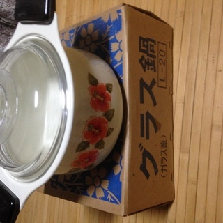 💙　2,000円　グラス鍋　ガラス蓋　L-20