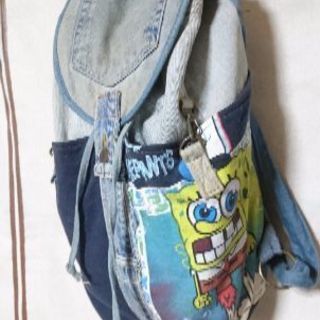 リュック デニム スポンジボブ