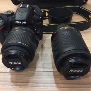 デジタル一眼レフ カメラ ニコン D3200 ダブルレンズ wifiツール 替えバッテリー 付属品1万円以上