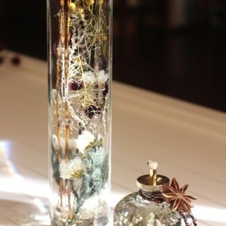 ✴︎Special,One day Christmas lesson. ハーバリウムとオイルキャンドルの画像