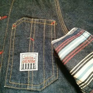 デニムカバーオール130サイズの画像