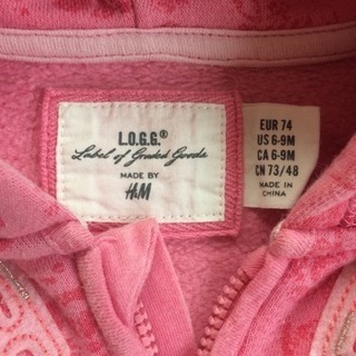 80 H&M 裏起毛パーカーの画像