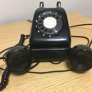 【美品】★昭和レトロ｜NTT/日本電信電話公社｜ダイヤル式黒電話｜通電可能の画像