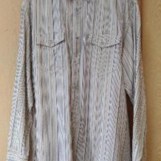 【無料】メンズ　ストラップ柄シャツ　長袖　KANSAI JEAMS