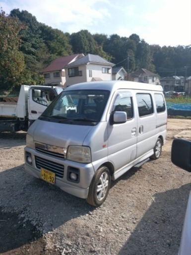 スズキエブリィワゴンDA62W ターボ シルバー 車検30年12月 距離