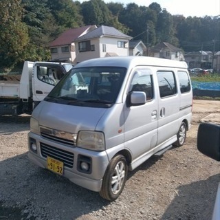 スズキエブリィワゴンDA62W  ターボ シルバー 車検30年12月 距離156000キロの画像
