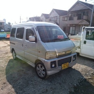 スズキエブリィワゴンDA62W  ターボ シルバー 車検30年12月 距離156000キロの画像