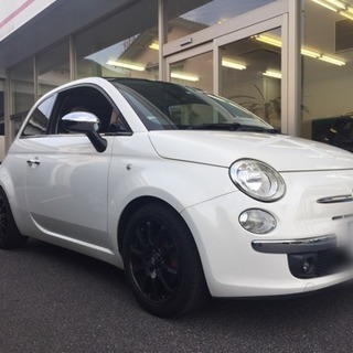 ★美車★整備車検スタッドレス付き フィアット500 グラスルーフ