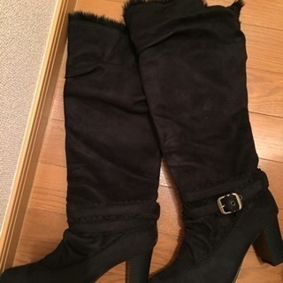 【新品】ファー付き2wayロングブーツMsize