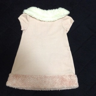 any FAM ピンク 可愛いファー付き ワンピース 90の画像