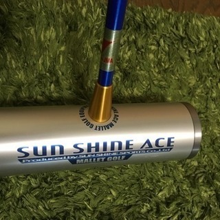 マレットゴルフ スティック 2本セット ボール ケース付きの画像