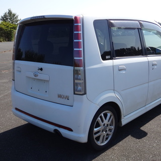 【最終値下】車検2年付コミコミ！4WDターボのムーヴカスタム！人気の後期のホワイト！早い者勝ち！の画像