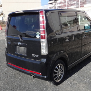 人気の黒の後期！ムーヴカスタムR！激速ターボ！社外ナビ、ETC、アルミ付！車検付可！早い者勝ち！の画像