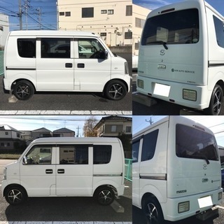 H20 マツダ スクラム 車検30年6月 4WD 5MT 上級グレード 豪華装備 リアエアコンの画像