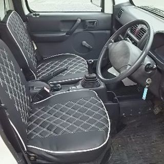 4WD‼エアコン‼パワステ‼新品黒革シートカバー‼の画像