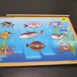 知育玩具 フィッシングパズル 木製パズル