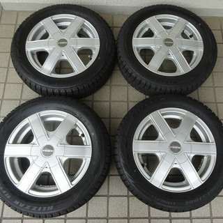 バリ山 格安！ 安心の★ブリヂストン ブリザック 155/65R14 アルミ付4本セット