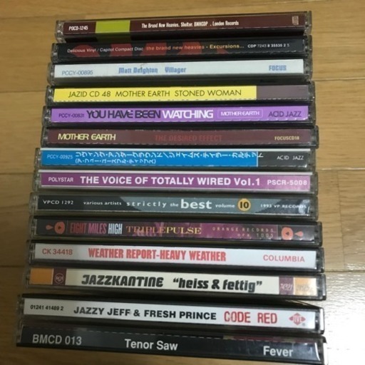 54枚   Brand New Heavies, 2枚 Matt Deighton Mother Earth 3枚 James Tayler Quartet  Voice of totally wired Strictly the best Eight Miles High Weather Report  Jazzkantine Jazzy Jeff